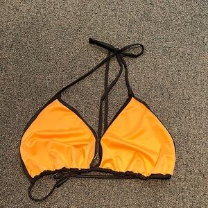 Plus size orange & black Rebdolls string bikini top